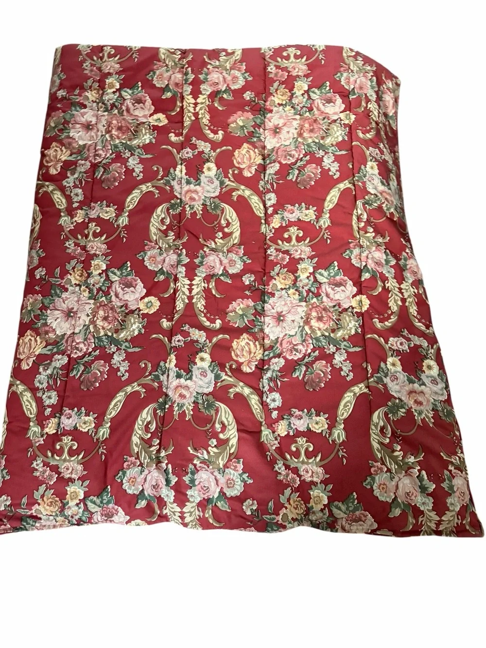 Vintage Ralph Lauren Marseilles Danielle Red Floral Comforter Twin Excellent